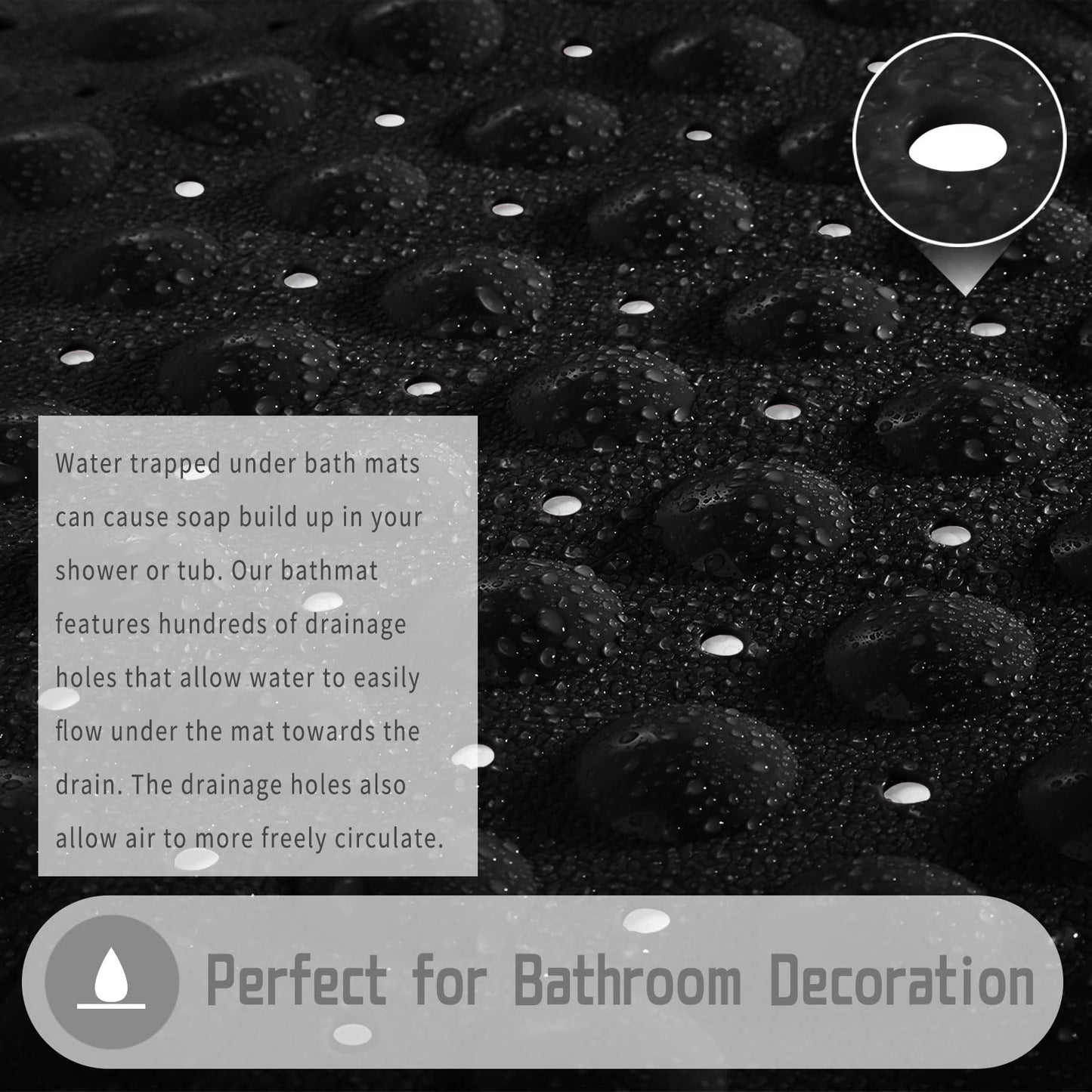 Yimobra Original Extra Long Bath Tub Shower Floor Mat, Non Slip Oversized Bathtub Mats with Drain Holes, Bathroom Machine Washable Bathmats with Suction Cups, 16 x 40 Inches, Mint Green
