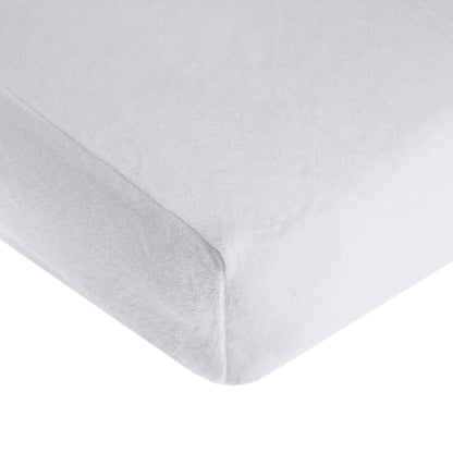 TL Care Heavenly Soft Chenille Fitted Crib Sheet 28" x 52", Warm and Cozy Neutral Chenille Sheet, Gray, for Boys and Girls, Fits Crib and Toddler Bed mattresses