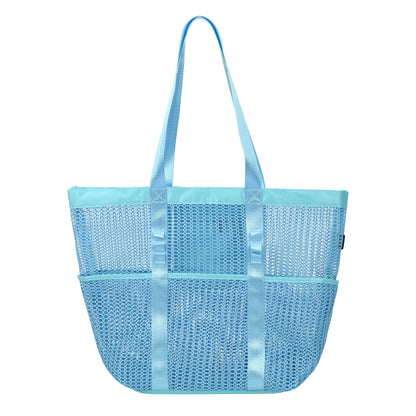 Tainehs Mesh Beach Tote Bag for Women 2024 Upgrade Waterproof Pool Bag for Beach Vacation Swimming Family Travel Essentials