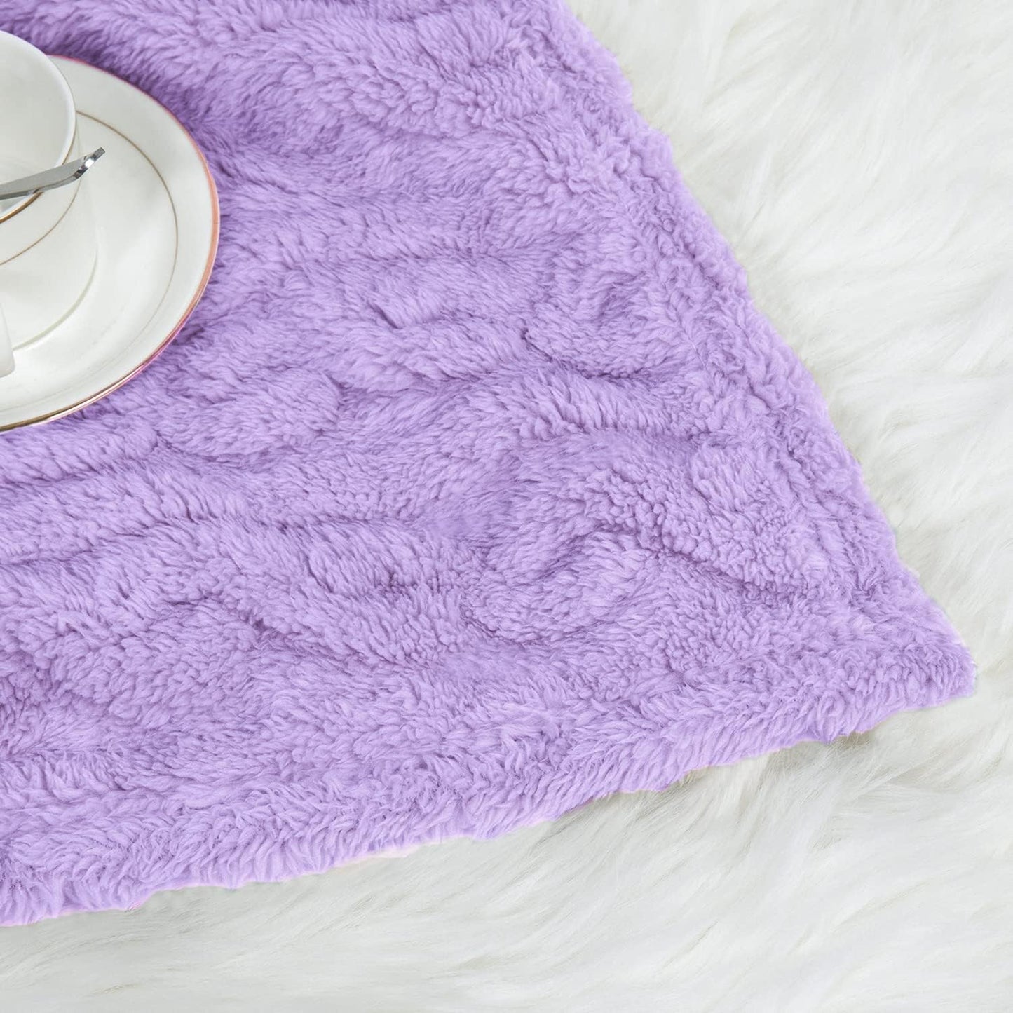 HOMRITAR Baby Blanket for Boys or Girls 3D Fluffy Fuzzy Blanket for Baby, Soft Warm Cozy Flannel Fleece Warm Blanket, Infant or Newborn Receiving Blanket (30x40inch, Cream)