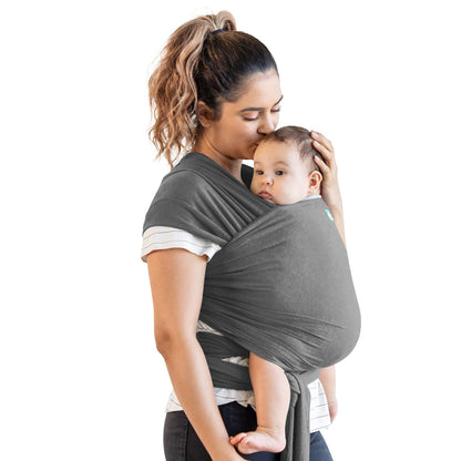 Moby Wrap Baby Carrier | Element for Newborns & Infants #1 Gift Keeps Safe Secure Adjustable All Body Types Perfect Mom Dad Taupe