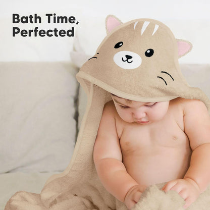 KeaBabies Baby Hooded Towel - Viscose from Bamboo Baby Towel Organic Bamboo Towel, Infant Towel, Large Hooded Towel, Baby Bath Towel with Hood for Girls,Babies,Newborn Boys,Toddler(Serenity)
