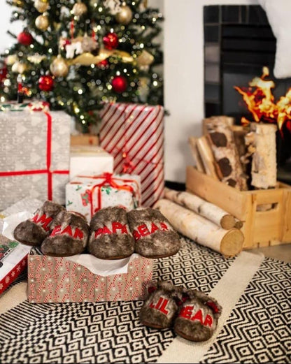 Dearfoams Gifts for Women Matching Christmas Holiday Mama Bear Slipper