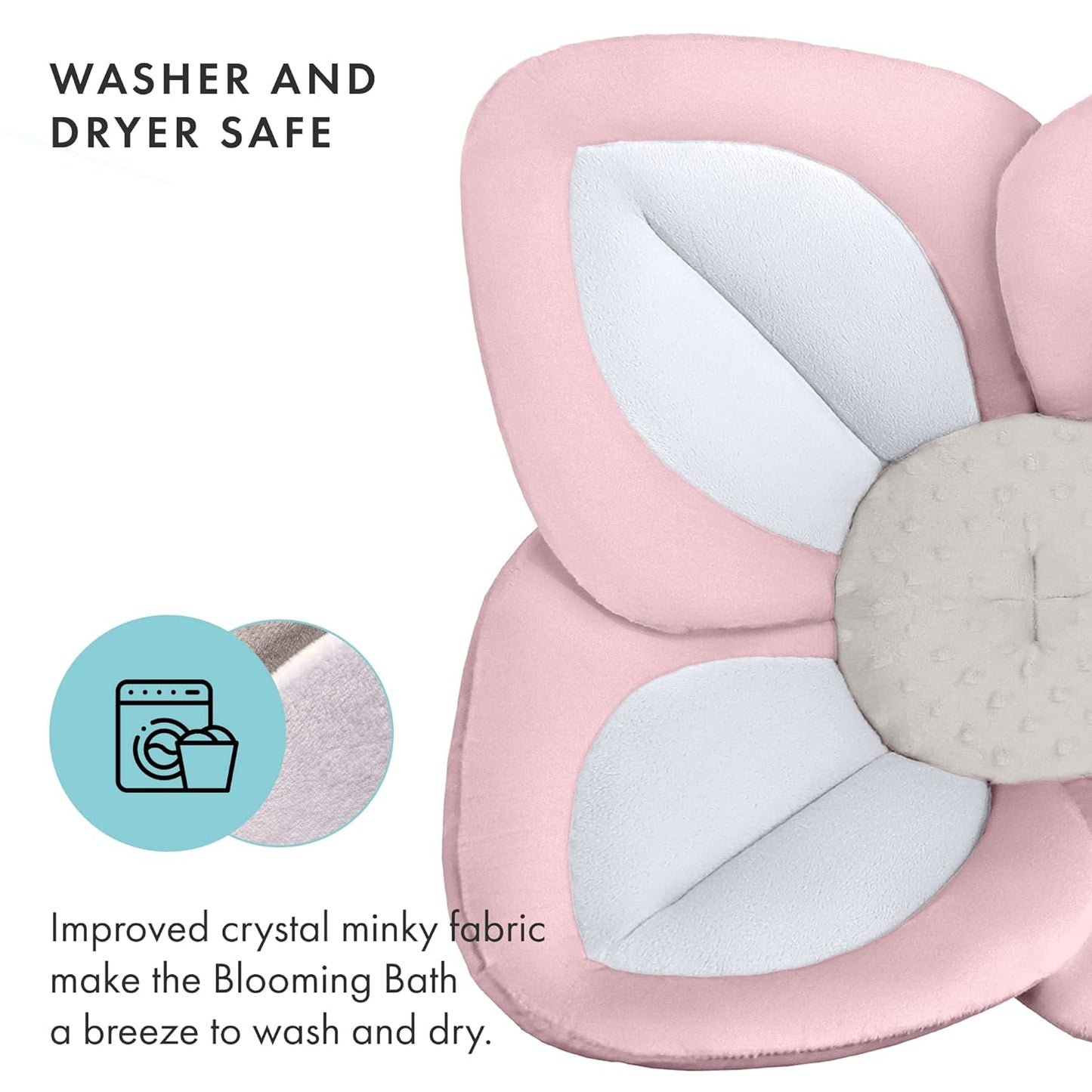Blooming Bath Baby Bath Seat - Baby Tubs for Newborn Infants to Toddler 0 to 6 Months and Up - Baby Essentials Must Haves - The Original Washer-Safe Flower Seat (Lotus, Gray/Dark Gray)