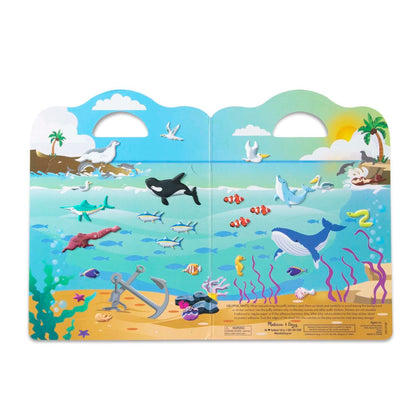 Melissa & Doug Reusable Puffy Sticker Wild Adventures Play Set 3-Pack (118 Stickers: Safari, Dinosaur, Ocean) - Reusable Puffy Sticker Book Activity Sets For Travel