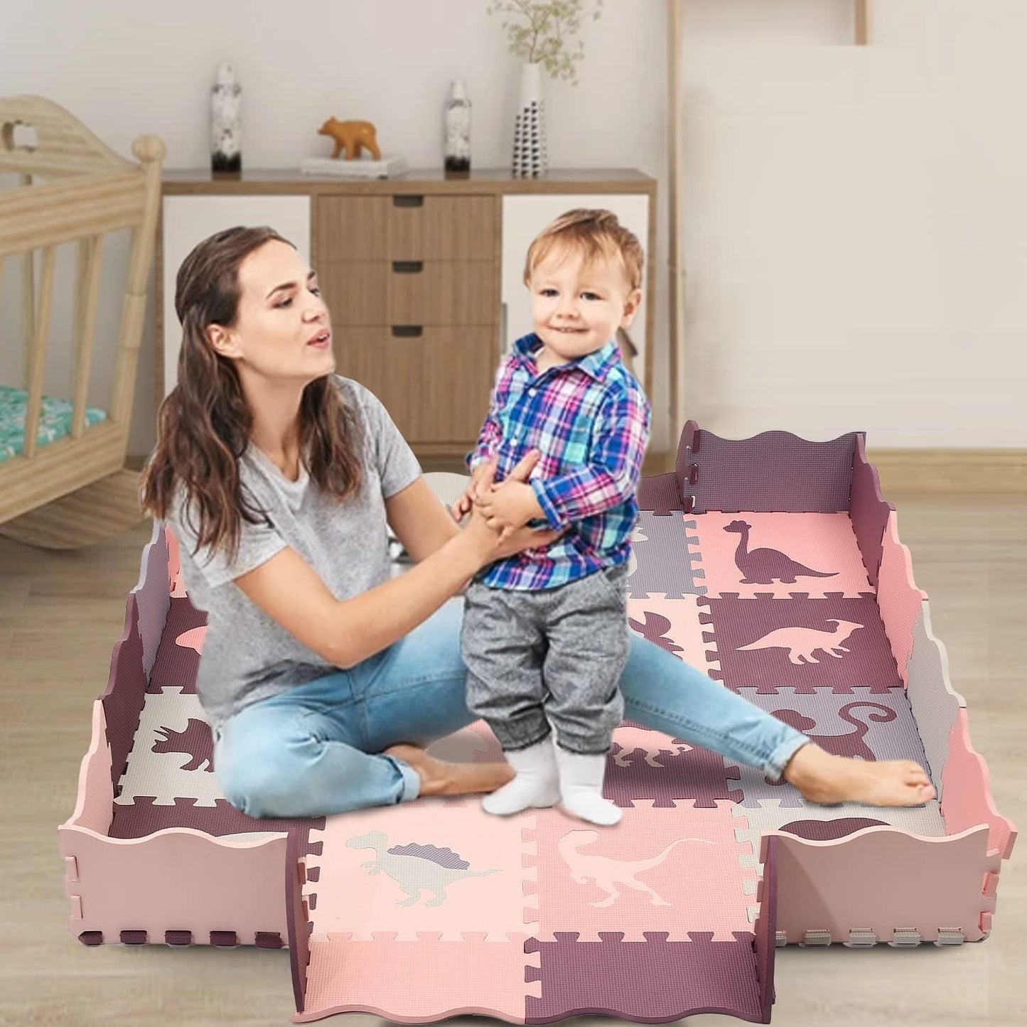 56" X 56" Baby Play Mats Floor Mat Foam Puzzle Playmat for Toddler and Kids