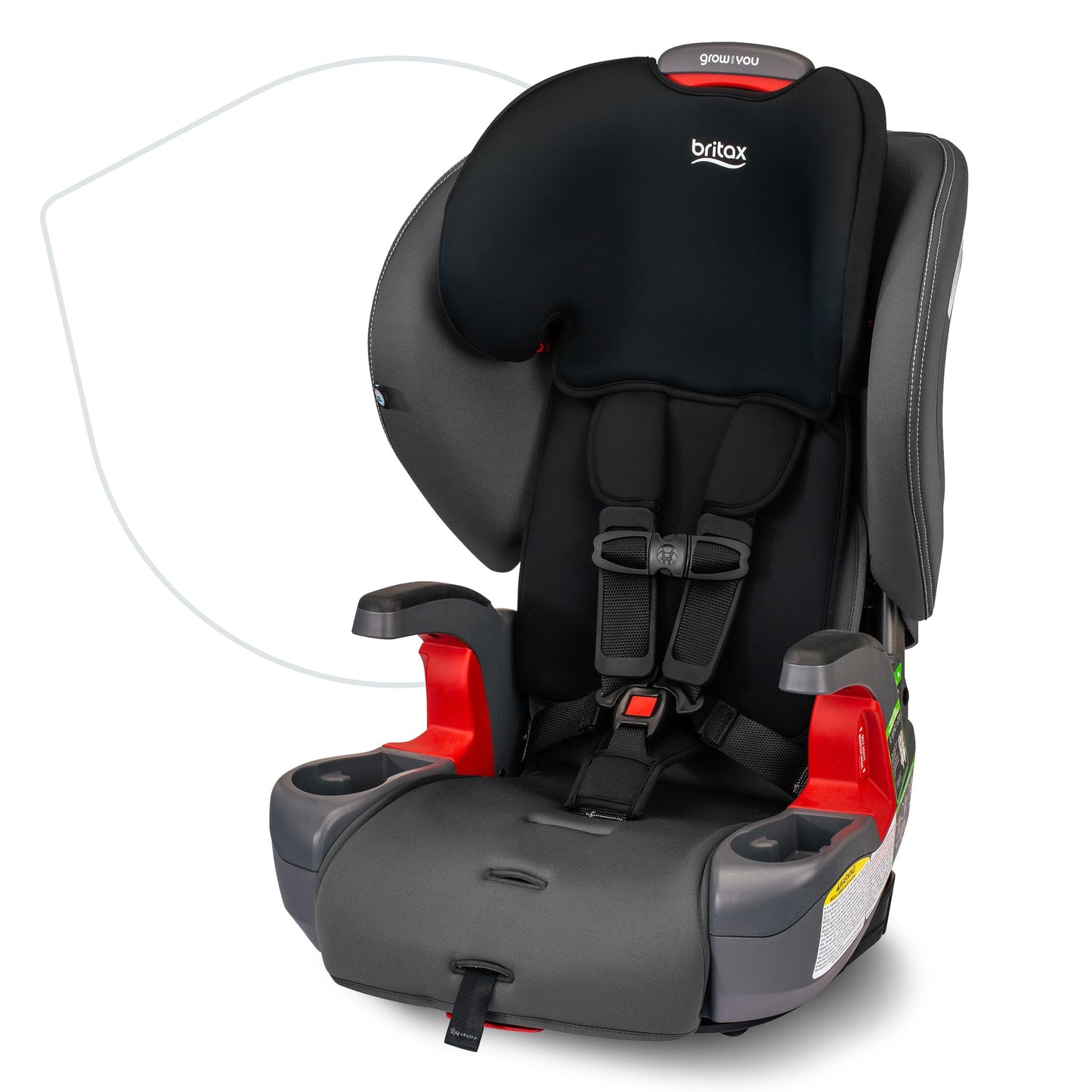 Britax Grow with You ClickTight Harness-2-Booster Car Seat, Cool N Dry - Cool Flow Moisture Wicking Fabric