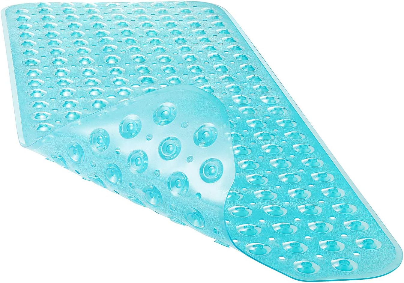 YINENN Bath Tub Shower Mat 40 x 16 Inch Non-Slip and Extra Large, Bathtub Mat with Suction Cups, Machine Washable Bathroom Mats with Drain Holes, Light Green