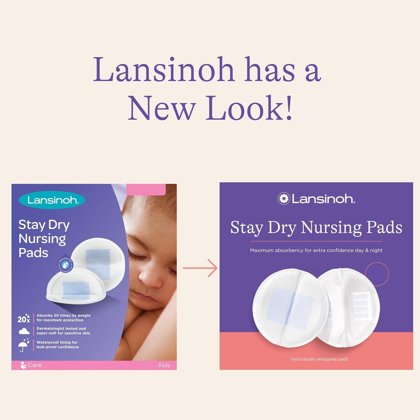 Lansinoh Stay Dry Disposable Nursing Pads, Soft and Super Absorbent Breast Pads, Breastfeeding Essentials for Moms, 200 Count