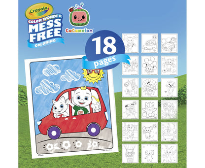 Crayola Color Wonder Cocomelon Coloring Pages & Markers, Mess Free Coloring, Gift for Kids, Age 3, 4, 5, 6