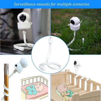 GUCHO Baby Monitor Mount for Crib, Universal Baby Monitor Holder Compatible for Infant Optics, Crib Camera Mount Stand with Clip