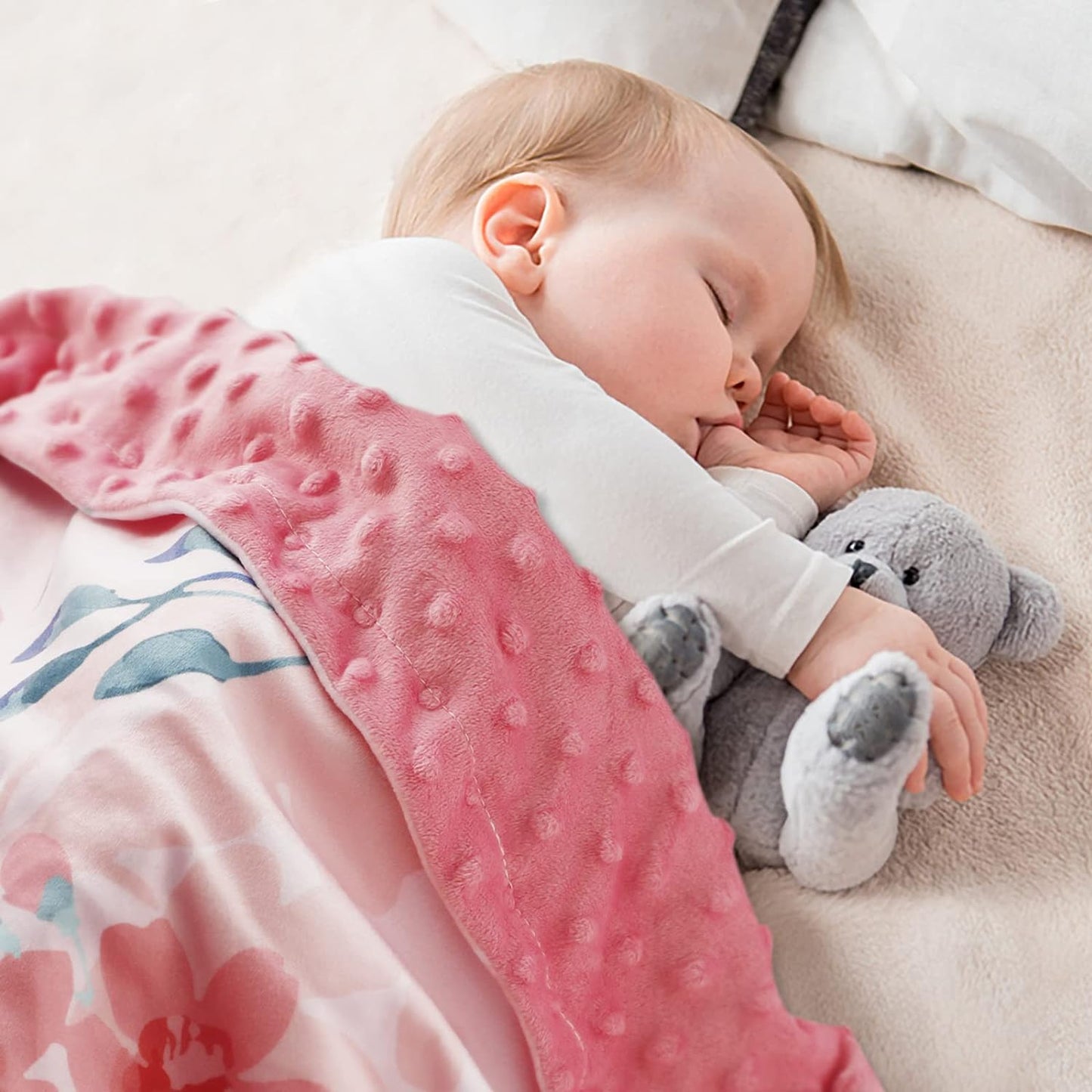 Soarwg Kids Baby Blankets Unisex Newborn Thick, Super Soft Comfy Rainbow Blankets, for Toddler Baby Nursery Bed Blanket Stroller Crib Shower Gifts, Standard 100 by Oeko-Tex, 40 x 30 Inch.