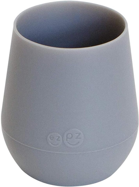 ez pz Tiny Cup (Gray) - 100% Silicone Training Cup for Infants - Designed by a Pediatric Feeding Specialist - 4 months+ - Baby-led Weaning Gear & Baby Gift