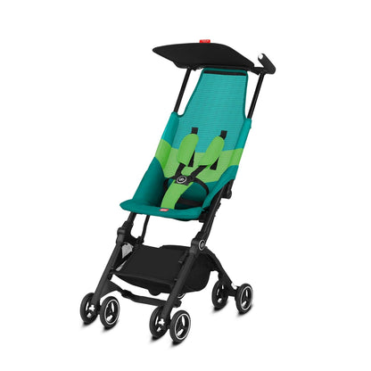 gb Pockit+ All-Terrain, Ultra Compact Lightweight Travel Stroller with Canopy and Reclining Seat in Velvet Black