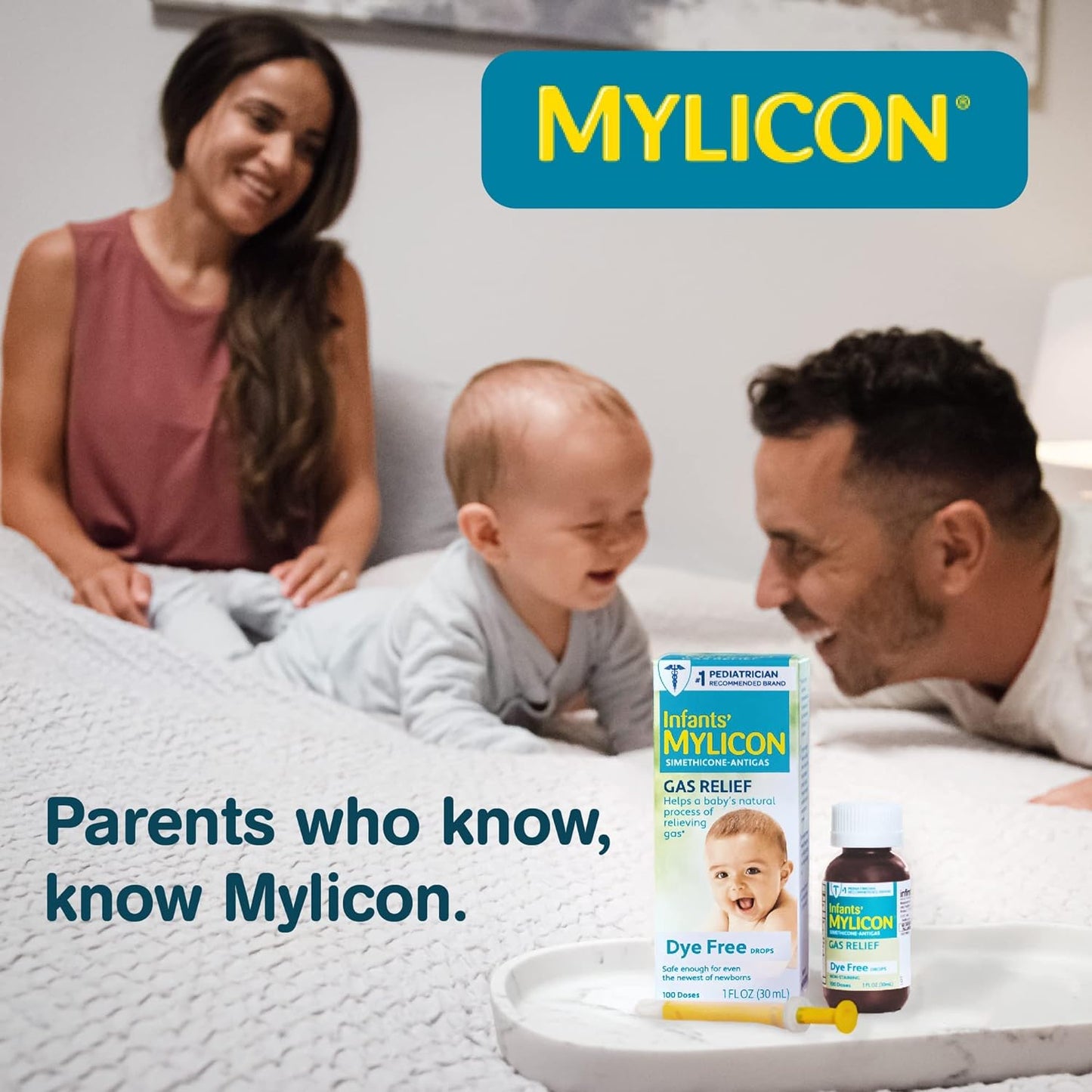 MYLICON Infants Gas Relief Drops for Infants and Babies, Dye Free Formula, 1 Fluid Ounce