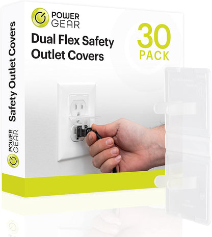 Power Gear Outlet Covers Baby Proofing Child Proof Plug Covers for Electrical Outlets Easy Install Outlet Plug Covers UL Listed Shock Prevention Clear 51175 30 Count
