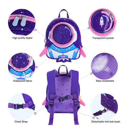 yisibo Rocket Toddler Backpack with Leash,3-6 Years Anti-lost Kids Backpack,Children Backpack for boys girls