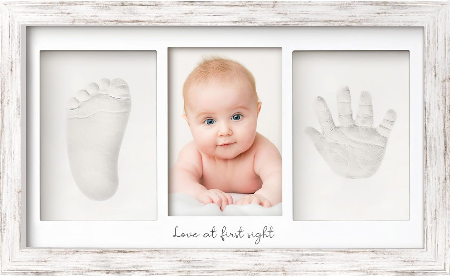 Baby Hand and Footprint Kit - Baby Footprint Kit, Newborn Keepsake Frame, Baby Handprint Kit, Personalized Baby Gifts, Nursery Decor, Baby Shower Gifts for Girls Boys (Sage)