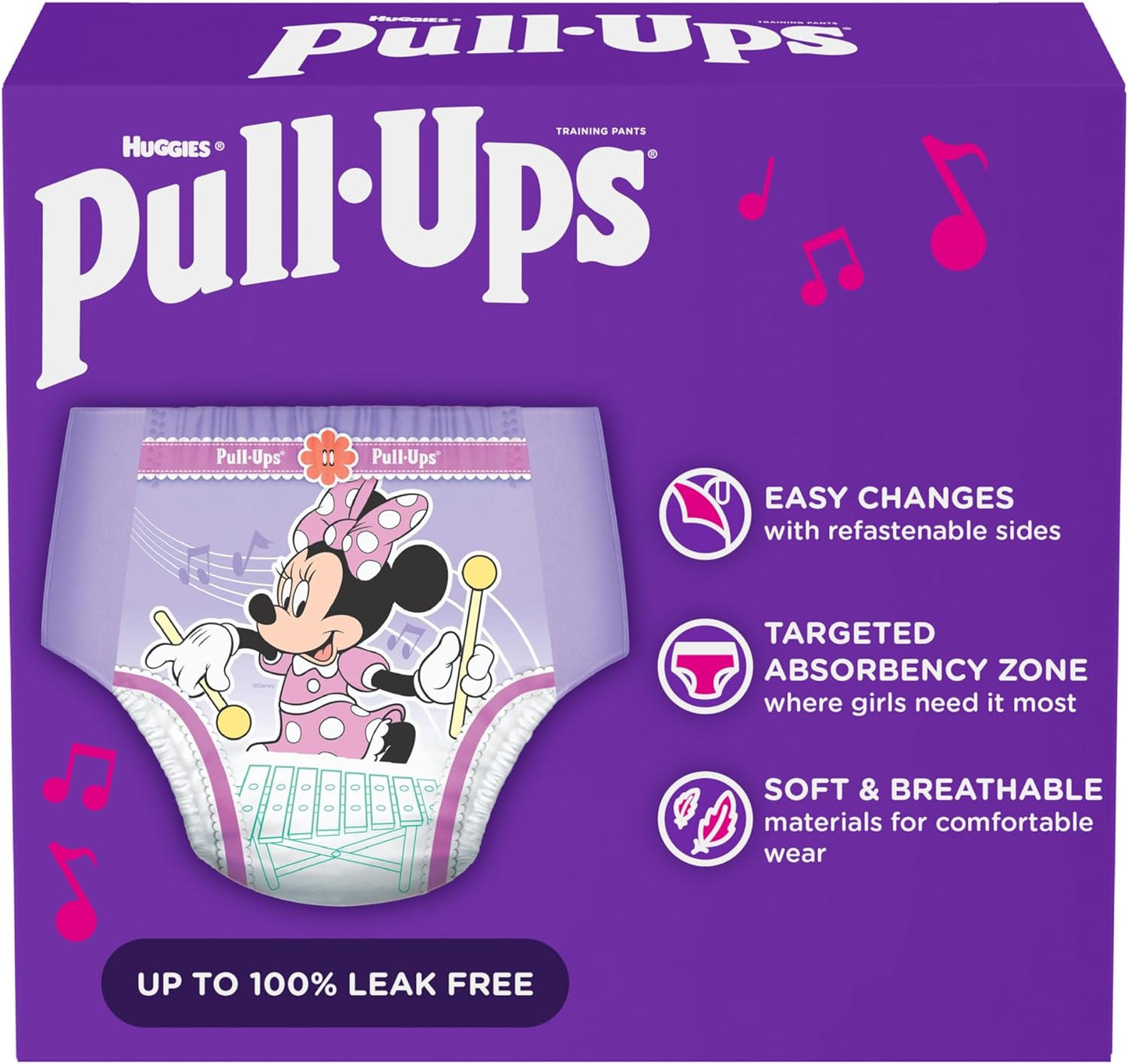 Pull-Ups Girls' Potty Training Pants, 2T-3T (16-34 lbs), 124 Count (4 packs of 31), Packaging May Vary