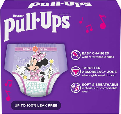 Pull-Ups Girls' Potty Training Pants, 2T-3T (16-34 lbs), 124 Count (4 packs of 31), Packaging May Vary