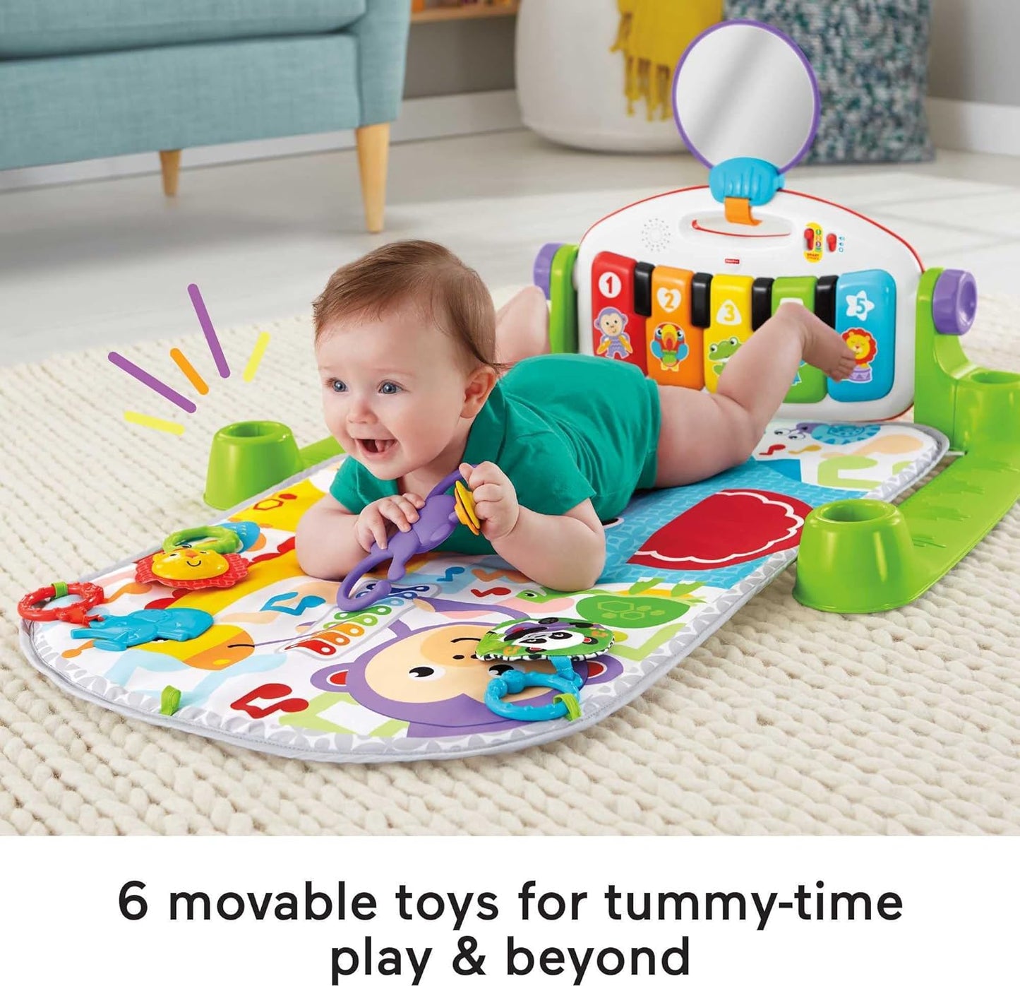 Fisher-Price Baby Bouncer Animal Wonders Jumperoo Activity Center With Music Lights Sounds And Developmental Toys