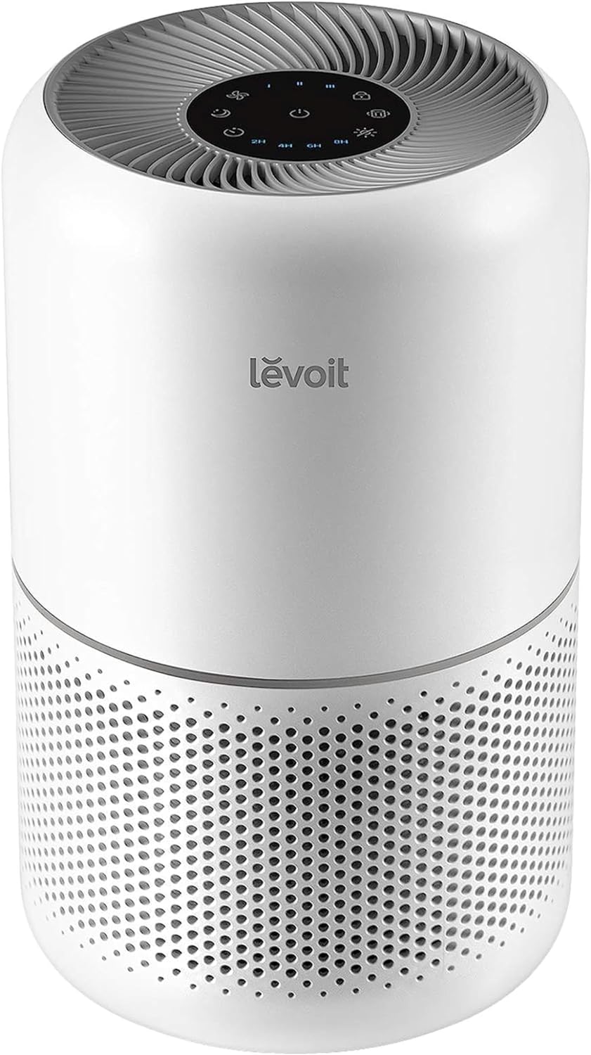 LEVOIT Air Purifier for Home Allergies Pets Hair in Bedroom, Covers Up to 1095 Sq.Foot Powered by 45W High Torque Motor, 3-in-1 Filter, Remove Dust Smoke Pollutants Odor, Core 300 / Core300-P, Black