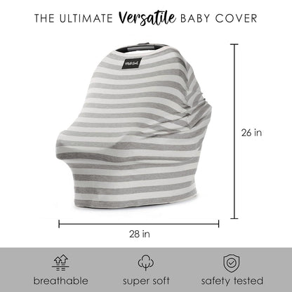 Milk Snob Original 5-in-1 Cover - Added Privacy for Breastfeeding, Baby Car Seat, Carrier, Stroller, High Chair, Shopping Cart, Lounger Canopy - Newborn Essentials, Nursing Top, Soho