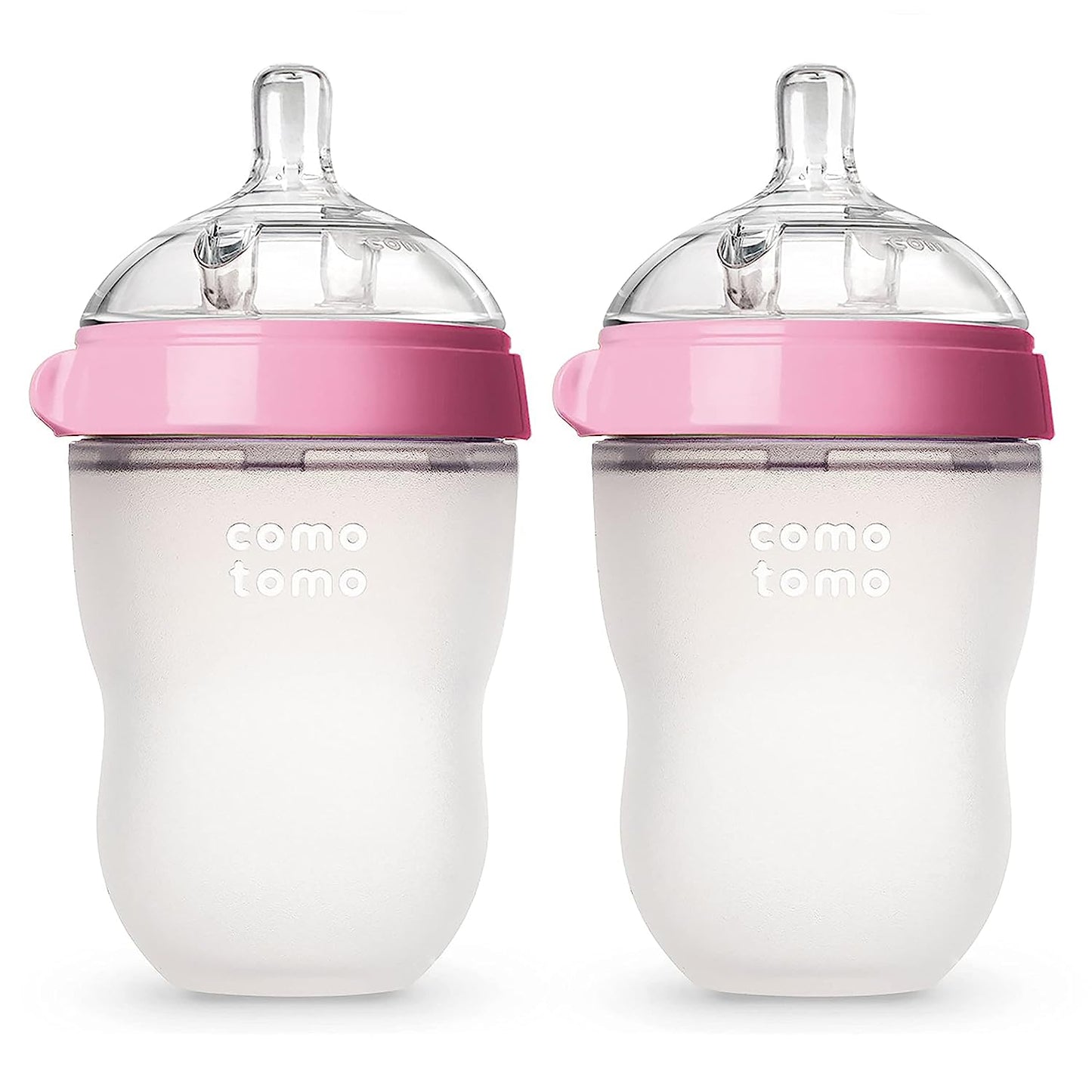 Comotomo Baby Bottle, Pink, 5 Ounce, 2 Count (Pack of 1)