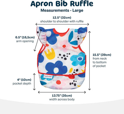 Tiny Twinkle Mess Proof Baby Bib - Waterproof Toddler and Baby Apron Bib - Machine Washable - PFAS and BPA Free
