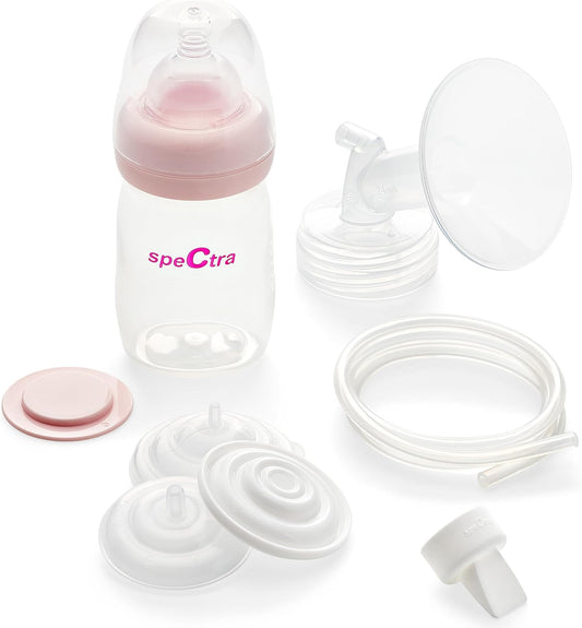 Spectra - Premium Breast Milk Pump Accessory Kit with Baby Bottles - Medium 24mm - Breast Pump Accessories