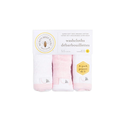Burt's Bees Baby Washcloths, Absorbent Knit Terry, Super Soft 100% Organic Cotton