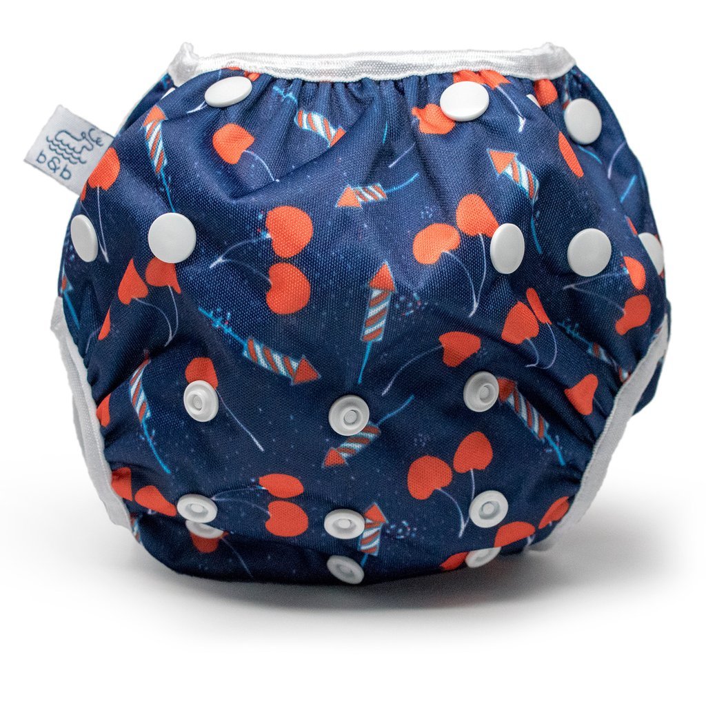 Reusable Baby Swim Diapers (Sizes N–5) – Adjustable, Easy-Wash Nageuret Reusable Swim Diaper Kids Soft, Breathable, Waterproof Swim Wear for Baby & Newborn! (Sea Friends)