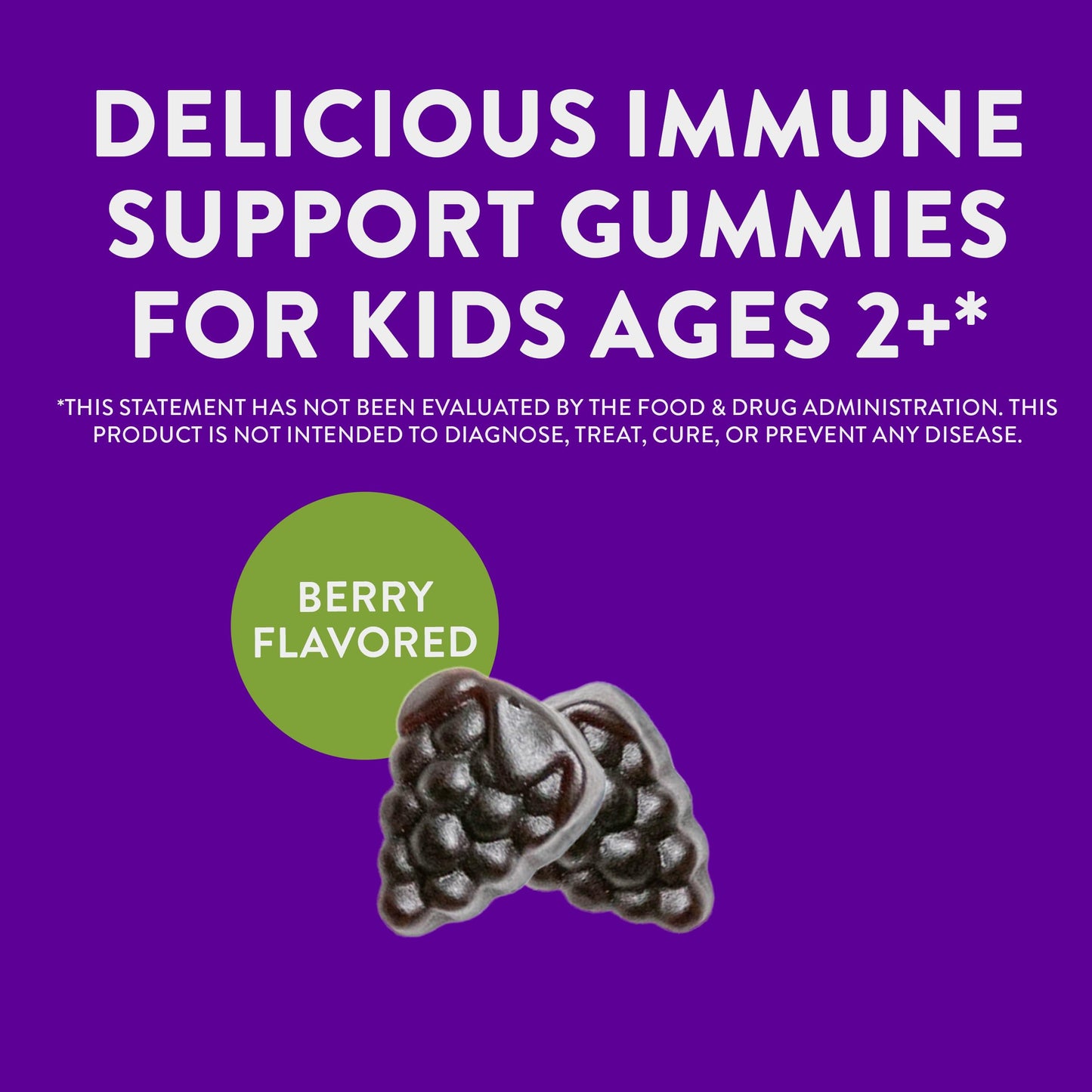 Nature's Way Sambucus Elderberry Immune Gummies for Kids, Immune Support Gummies*, with Black Elderberry Extract, Vitamin C and Zinc, 60 Gummies (Packaging May Vary)