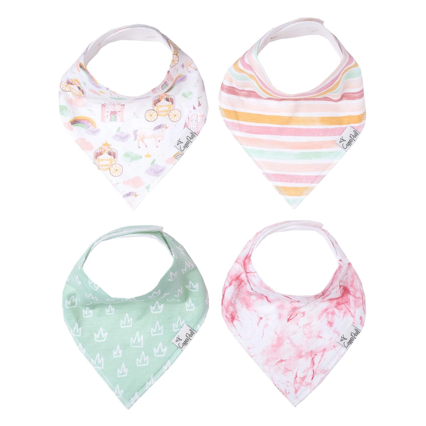 Copper Pearl Baby Bandana Drool Bibs for Drooling and Teething 4 Pack Gift Set Ace, Soft Set of Cloth Bandana Bibs for Any Baby Girl or Boy, Cute Registry Ideas for Baby Shower Gifts