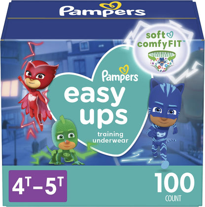 Pampers Easy Ups Boys & Girls Potty Training Pants - Size 3T-4T, 124 Count, Training Underwear