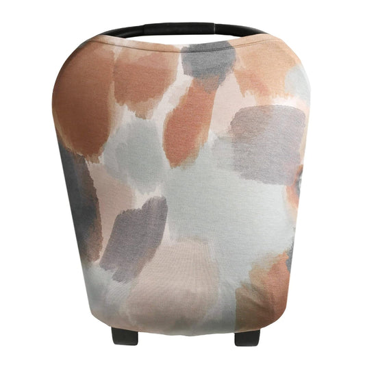 Baby Car Seat Cover Canopy and Nursing Cover Multi-Use Stretchy 5 in 1 Gift "Picasso" by Copper Pearl