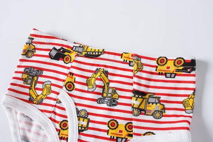 Boboking 100% Cotton Little Boys Briefs Soft Dinosaur Truck Toddler Underwear