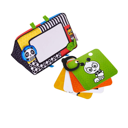 Baby Einstein Flip For Art High Contrast Floor Activity Mirror with Take Along Cards, Tummy Time Play, Newborn+