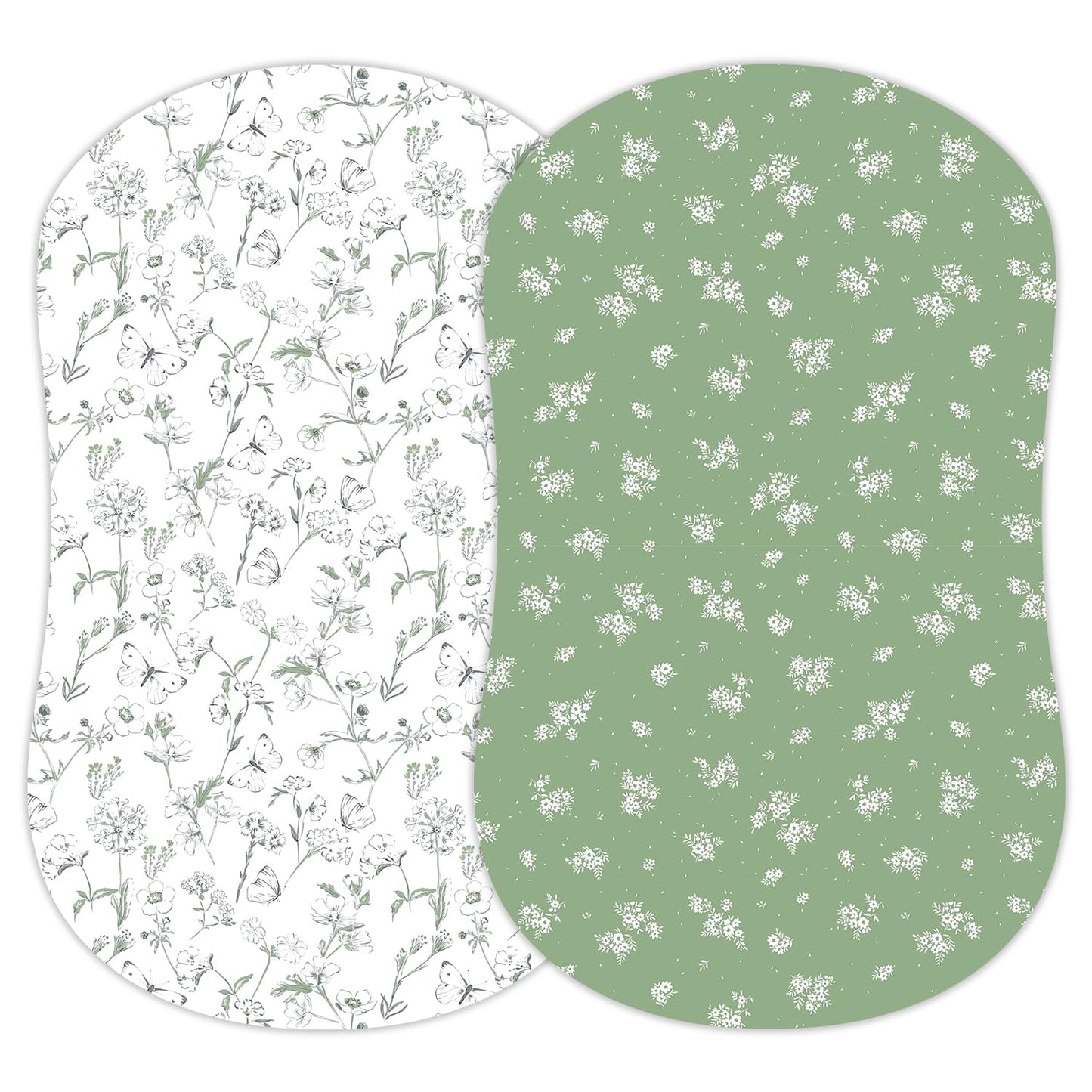 Sorrel + Fern Changing Pad Cover 2-Pack (Watercolor Airplanes and Clouds) - Premium Fitted Sheets - Buttery Soft Cotton Blend