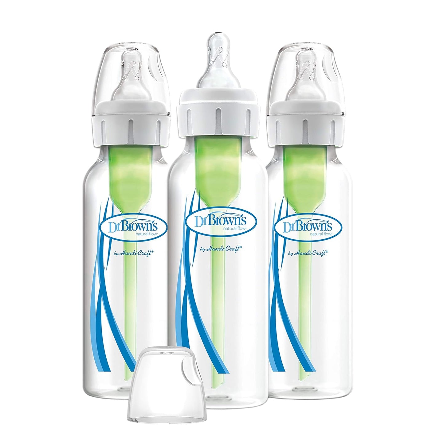Dr. Brown’s Natural Flow® Anti-Colic Options+™ Narrow Baby Bottles 8 oz/250 mL, with Level 1 Slow Flow Nipple, 6 Pack, 0m+ Woodland Animals Gift Set