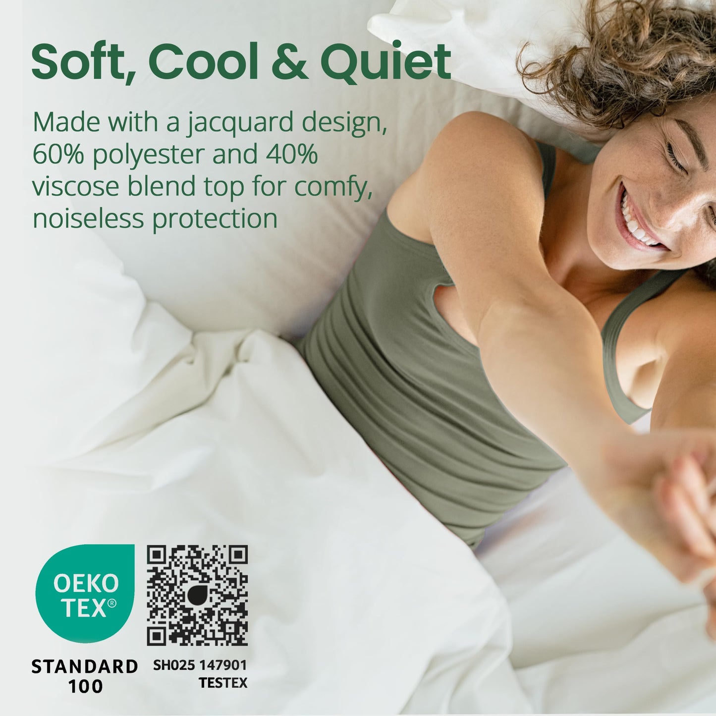 SafeRest 100% Waterproof Twin Size Mattress Protector - Fitted with Stretchable Pockets - Machine Washable Cotton Mattress Cover for Bed - Perfect Bedding Airbnb Essentials for Hosts