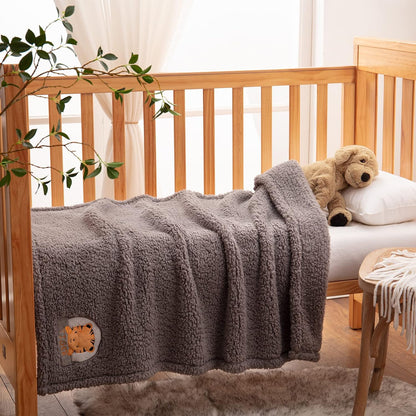 Bertte Sherpa Fleece Baby Blanket | Plush Swaddle Receiving Blankets Super Soft Warm Lightweight Breathable for Infant Toddler Crib Stroller - 33"x43" Large, Pink, Sherpa - Pink