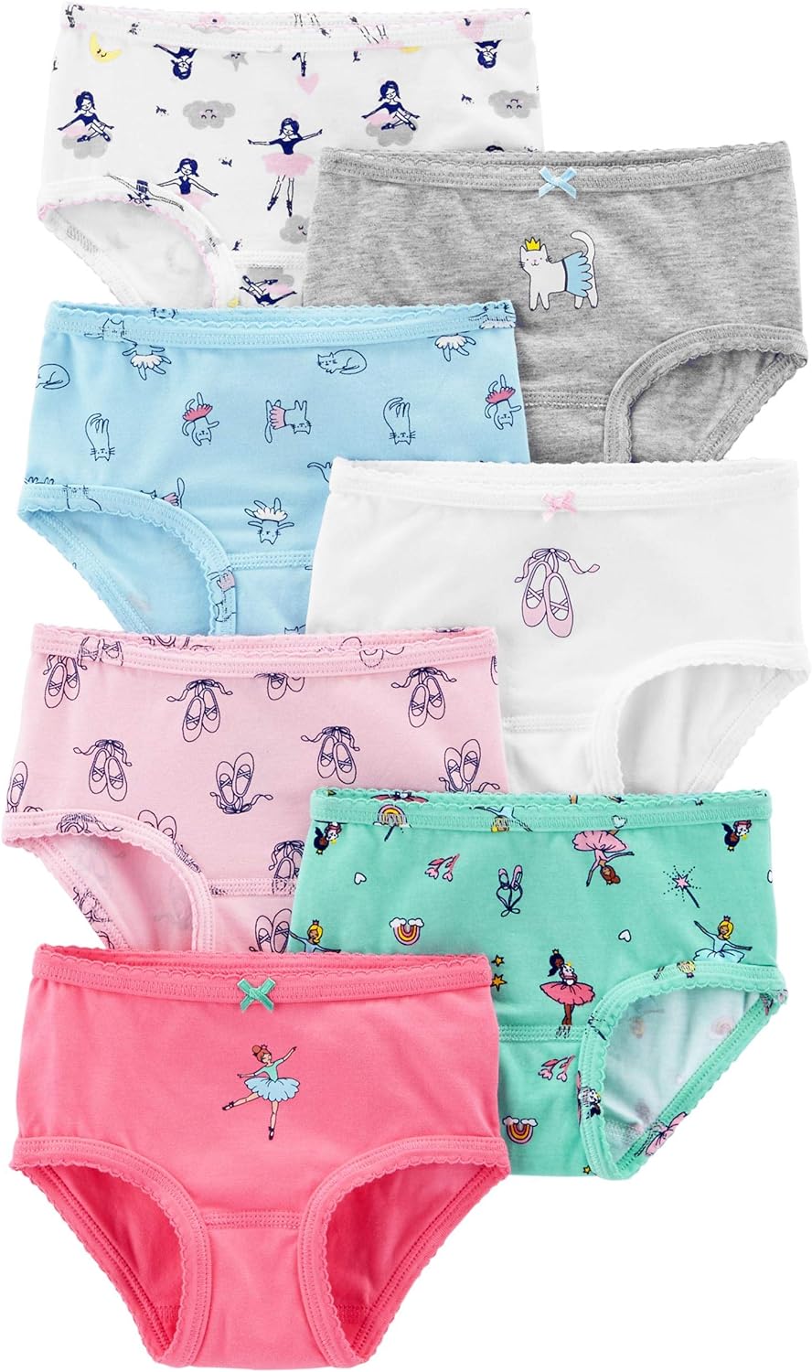 Carter's Girls' Little 7-Pack Underwear