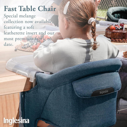 Inglesina Fast Table Chair - Award-Winning Baby High Chair for Eating & Dining - Compact, Portable & Foldable - Leaves No Scratches - for Babies 6-36 Months & 1-3 Year Old Toddler - Black