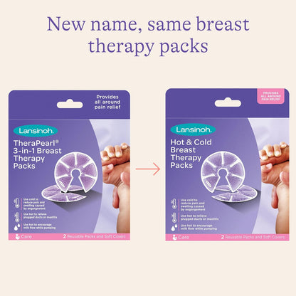 Lansinoh TheraPearl Terapia para mamas 3 en 1, paquete de 2 unidades