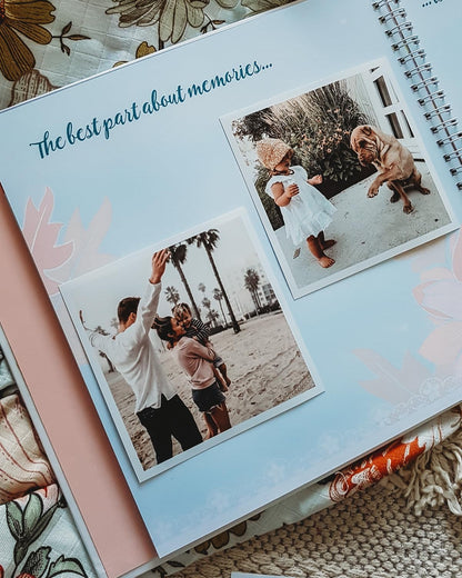Peachly Baby Memory Book For Girls Milestone Keepsake Journal | First Five Years Baby Girl Memory Book | Baby Keepsakes First Year Memory Book | Baby Girl Baby Book | Bloom