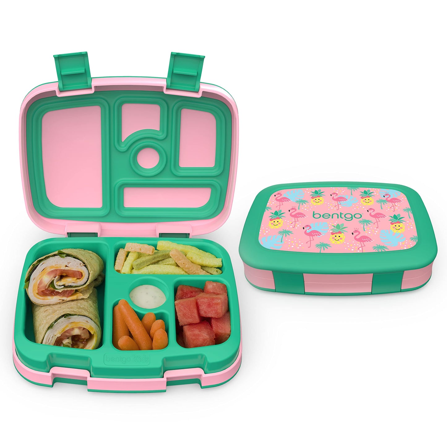 Bentgo® Kids Prints Leak-Proof, 5-Compartment Bento-Style Kids Lunch Box - Ideal Portion Sizes for Ages 3 to 7 - BPA-Free, Dishwasher Safe, Food-Safe Materials - 2023 Collection (Friendly Skies)…