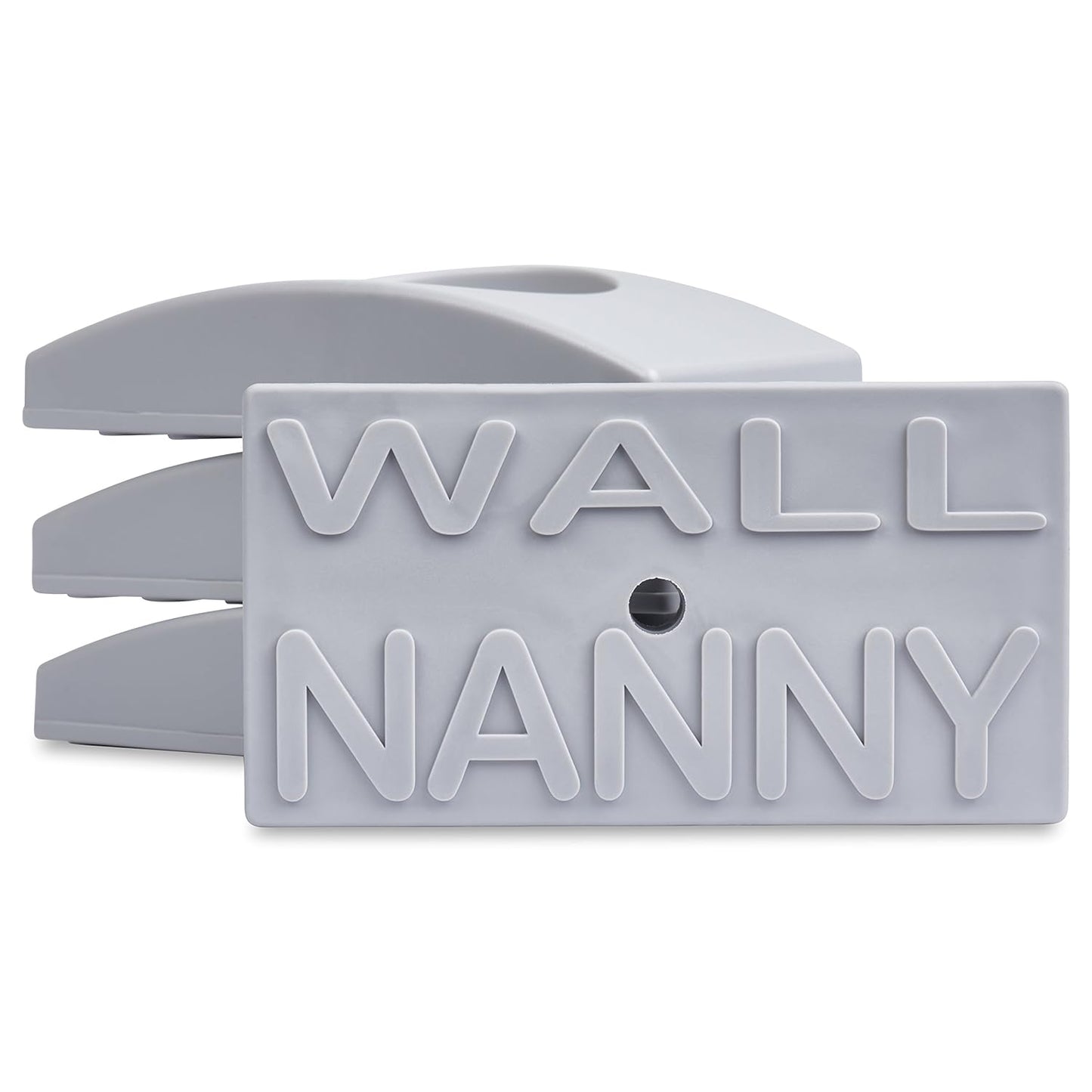 Wall Nanny - Baby Gate Wall Protector (Made in USA) Protect Walls from Pet Gates & Dog Gates - No Safety Hazard on Spindles - for Child Pressure Mounted Baby Gate for Stairs Cup Guard - White, 4 Pack