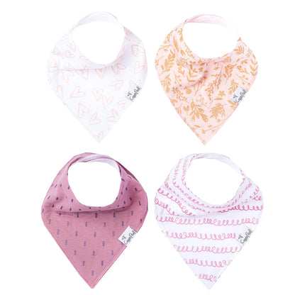 Copper Pearl Baby Bandana Drool Bibs for Drooling and Teething 4 Pack Gift Set “Chip Set