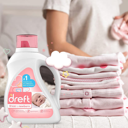 Dreft Stage 1: Newborn Baby Liquid Laundry Detergent 114 loads 165 fl oz